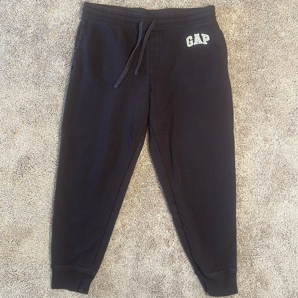 GAP sweatpants. Brown in color. Tan Logo. Size Large.  Some light wear.
